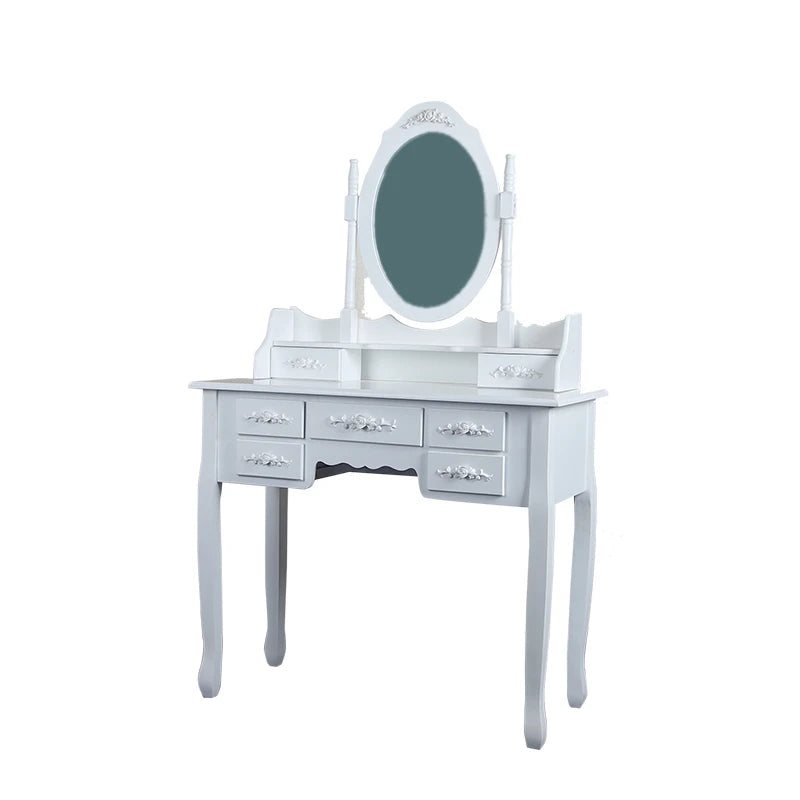 Lower Price Wood Make up Sets with Mirror Foldable Dresser