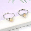 Natural Fire Opal Crystal Stone Ring Exquisite 5*7mm Brass Oval Crystal Ring