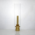 Small Embossed Colored Glass Candlestick Holder and Hurricane Lamp Customizable Offset Printing for Home Decoration Wax Usage