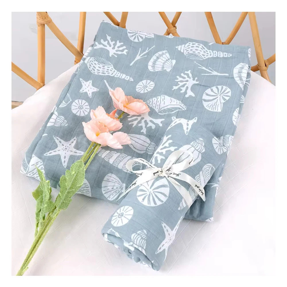 Kangobaby Unisex Baby Swaddle Blanket Cotton Receiving Blanket Print Baby Cribs Sheets Muslin Baby Blanket