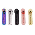 Wholesale Handmade logo Leather Bag Zipper Tape Zinc Alloy Stamped Name Zip Slider Puller for Wallet Hardware