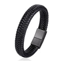 Ethnic Genuine Leather Multiple Rope Stainless Steel Men's Bracelet Accessory Jewelry Echt Leer Arm Band for Men