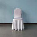 Wholesale Tenrich Plain White Stretch Banquet Wedding Chair Cover Housse De Chaise Spandex/Polyester/Satin Durable Reusable