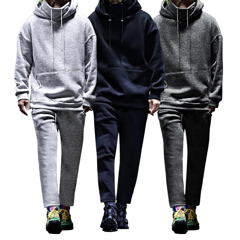 2025 Plain Color Mens Clothing Sets Custom Your Logos Mens Sweatsuit Sets Breathable Mens Track Suit Sets for Working Out