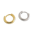 Wholesale Fashion 925 Silver Plain Simple Round Hoop Earrings Jewelry 18K Gold Plated Sterling Silver Hoop Earrings for Women