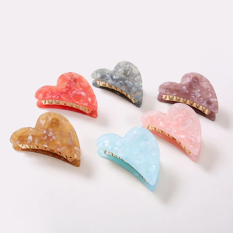 Korean Bright Geometric Hair Clip Claw Girls Large Transparent Shark Hair Clip Female Elegant Acrylic Hair Claw Clips