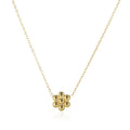 Hot Sale Stainless Steel 18K Gold Plated Geometric Strand Necklace with Little Balls Unisex Anniversary Pendant