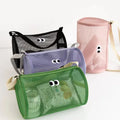 Wholesale Fashion Swimming Bag Mesh Hollow Shoulder Handbag Travel Large Capacity Toiletry Storage Cosmetic Bag