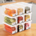 Kitchen Egg Vegetable Fruit Preservation Box Refrigerator Storage Box sealed Rectangular Transparent Preservation Plastic Box