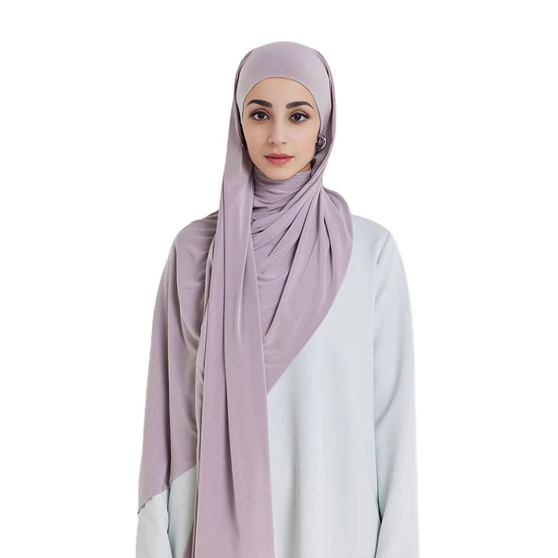 2024 Custom Premium Jersey Cotton Hijab Medium Weight Fabric With 4 Way Stretch Luxury Premium Hijab Jersey for Muslim Women