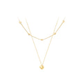 18K Gold Plated Stainless Steel Jewelry Double Layered Small Heart Chain Choker Heart Pendant for Women Necklace P243434