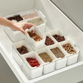 OWNSWING Divided Serving Tray With Lid Plastic Food Storage Organizer for Snack Box BPA-Free Kitchen Organizer Bin