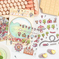 Dreamland Series 3D Aquascape Stickers 3 Sheets Per Pack Printed Cartoon Children's Cabin Decals for Scrapbooks