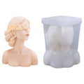 Silicone Candle Mold Covered Eye Girl Candle Mold Resin Casting Mold Used for DIY Crafts Candle Soap Making