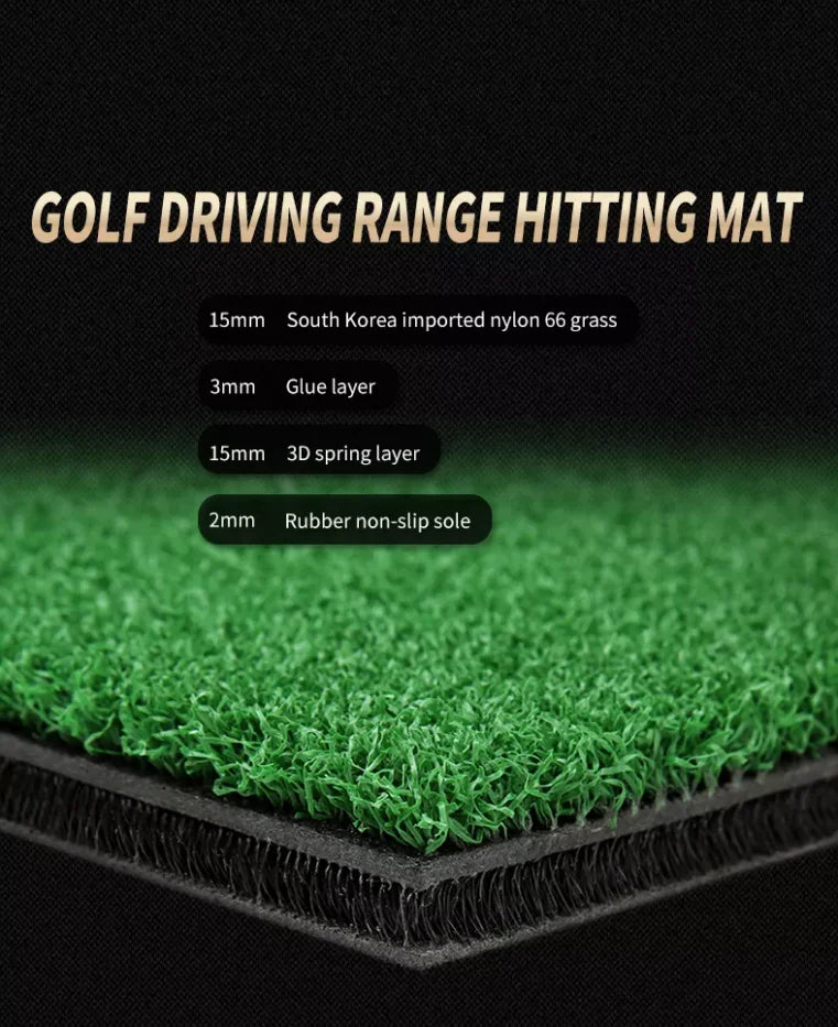 1.5mx1.5m Hitting Mat SKYJADE HM03 3D Golf Mat Non-slip Base Golf Practice Driving Range Hitting Mat