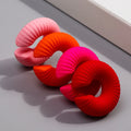 New Thread Ear Clips Fashion Jewelry Vintage Earrings C-shaped Candy Color Sweet Girl No Earholes Acrylic Frosted Cuff Earring