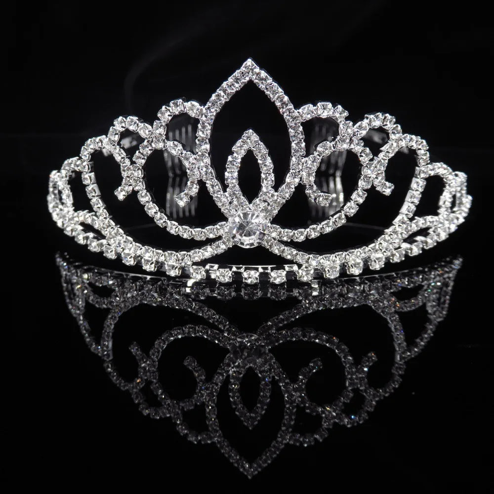 Factory Wholesale Children Birthday Party Crown Rhinestone Student Dance Performance Girl Princess Tiara