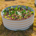 17'' Tall Round  Metal Modular Corrugated Raised Garden Bed /Planter/Flower Pot