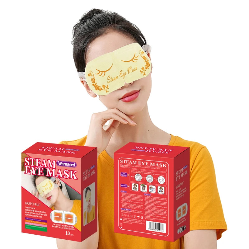 Grapefruit Steam Hot Compress Eye Mask Self-heating One-time Relief Eye Strain Heated Steam Eye Mask