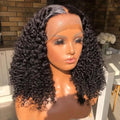 Bleached Invisible Knots High Density Natural Black Color Afro Kinky Curly Remy Braided Human Hair 13*6 Full Lace Front Wigs