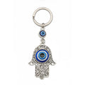 New Hand of Fatima Keychain Turkish Palm Blue Eyes Tree of Life Keychain Car Bag Pendant