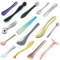 Small Curved Cosmetic Spatulas Mixing Mini Face Cream Spoon Metal Cosmetic Spatula