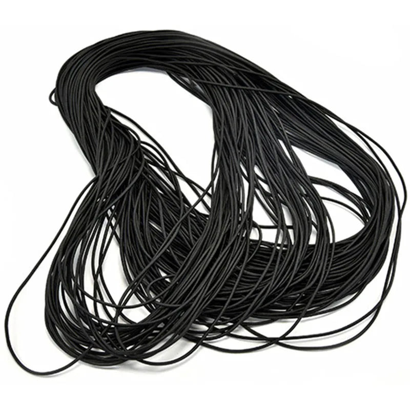 High Quality Black With White Reflective Elastic Cord 2.5 mm High Strength Elastic Cords Rope for Garment Bags Shoes MegaBDM