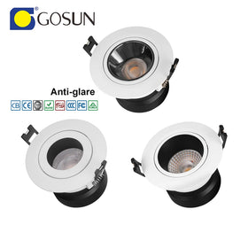 IP54 10W Ultra Anti-Glare 2-Way Rotatable Recessed Smart Dimmable RGBCW COB LED CRI90 Modern Aluminum Ceiling Spotlight for Home