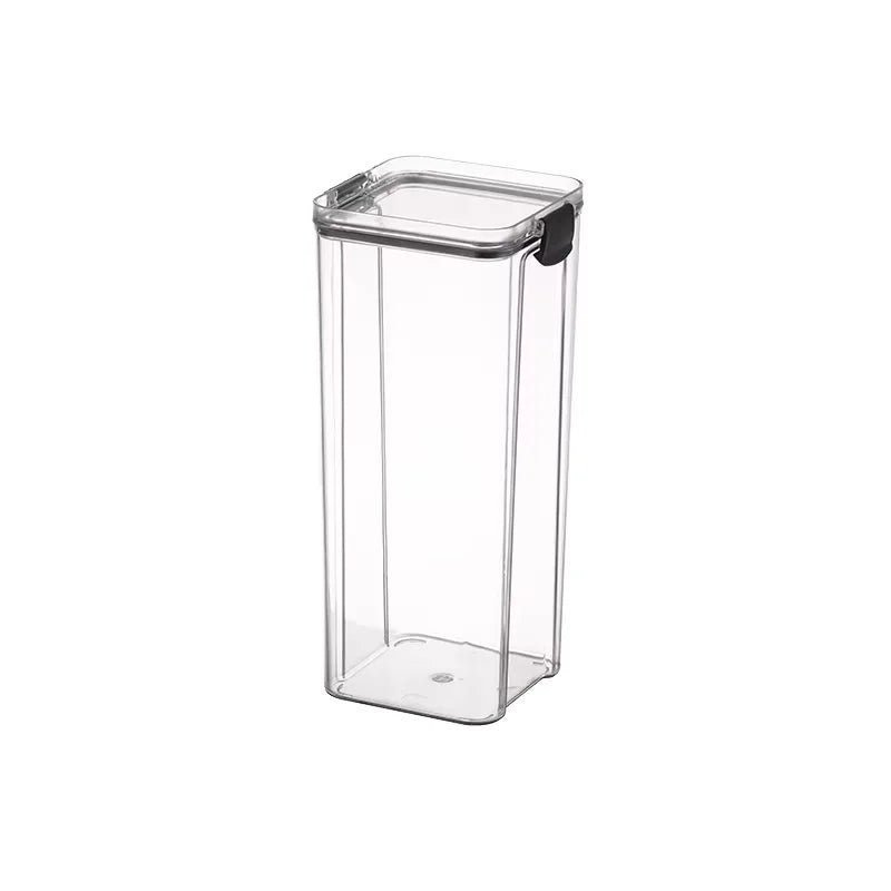 Different Capacity 460/1800ML Clear Square Sealed Cans Airtight Kitchen Transparent Food Container Storage Box Plastic With Lids