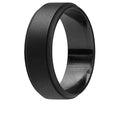 2024 Men's SC Stainless Steel Non Stress Rings 8mm Pure Black with Great Wall Pattern Frosted Anxiety Rings for Weddings