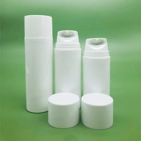 Degradable Skincare Packaging 30ml 50ml 100ml 120ml 150ml White PP Airless Lotion Eye Shadow Bottle Pump Serum Lotion Bottle