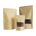 BNJ BNJ03 Biodegradable Compostable Zipper Top Kraft Paper Bags with Gravure Printing Eco-Conscious Customizable Food Storage