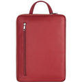 Factory Wholesale PU Leather Laptop Bag with Front Pocket Portable Red Notebook Bag Customizable