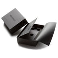 Customized Luxury Matt Black Invitation Letter Boxes with Matt Lamination Embossing Sponge Lining for Gift Packaging