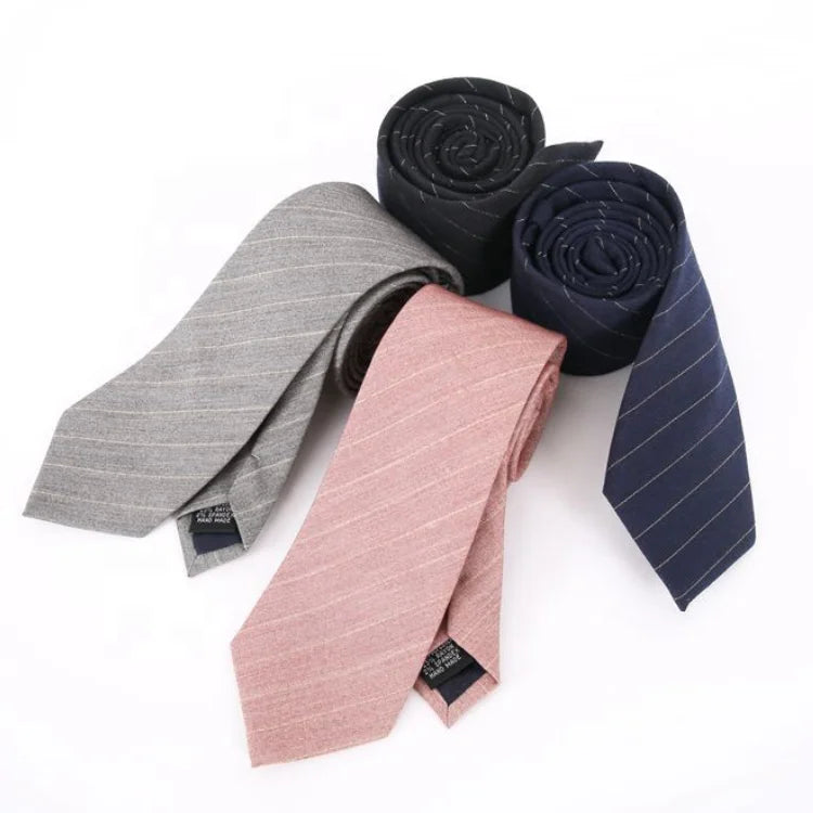 7.5cm Necktie Polyester+Rayon+Spandex Blended Mens Necktie With Pocket Square Set