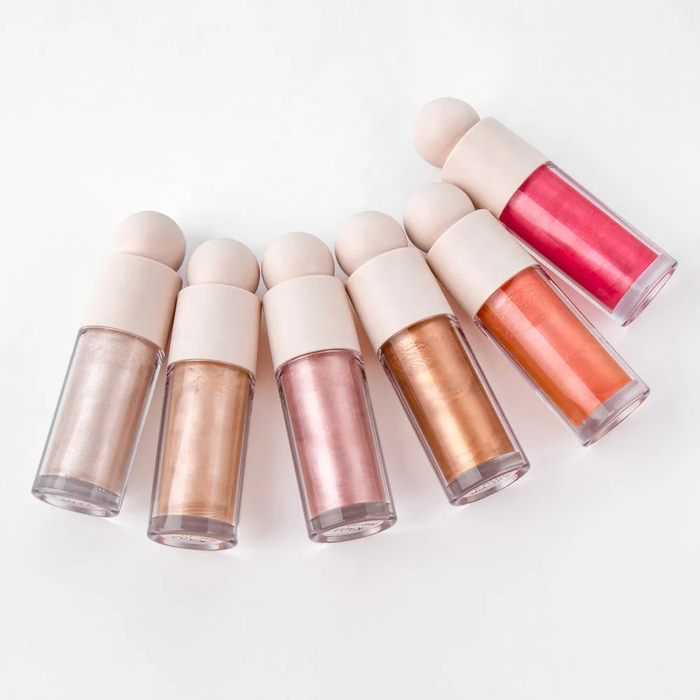 Wholesale Makeup Liquid Highlight  Natural Brightening Ultra Sparkling No logo Liquid Highlighter Blush