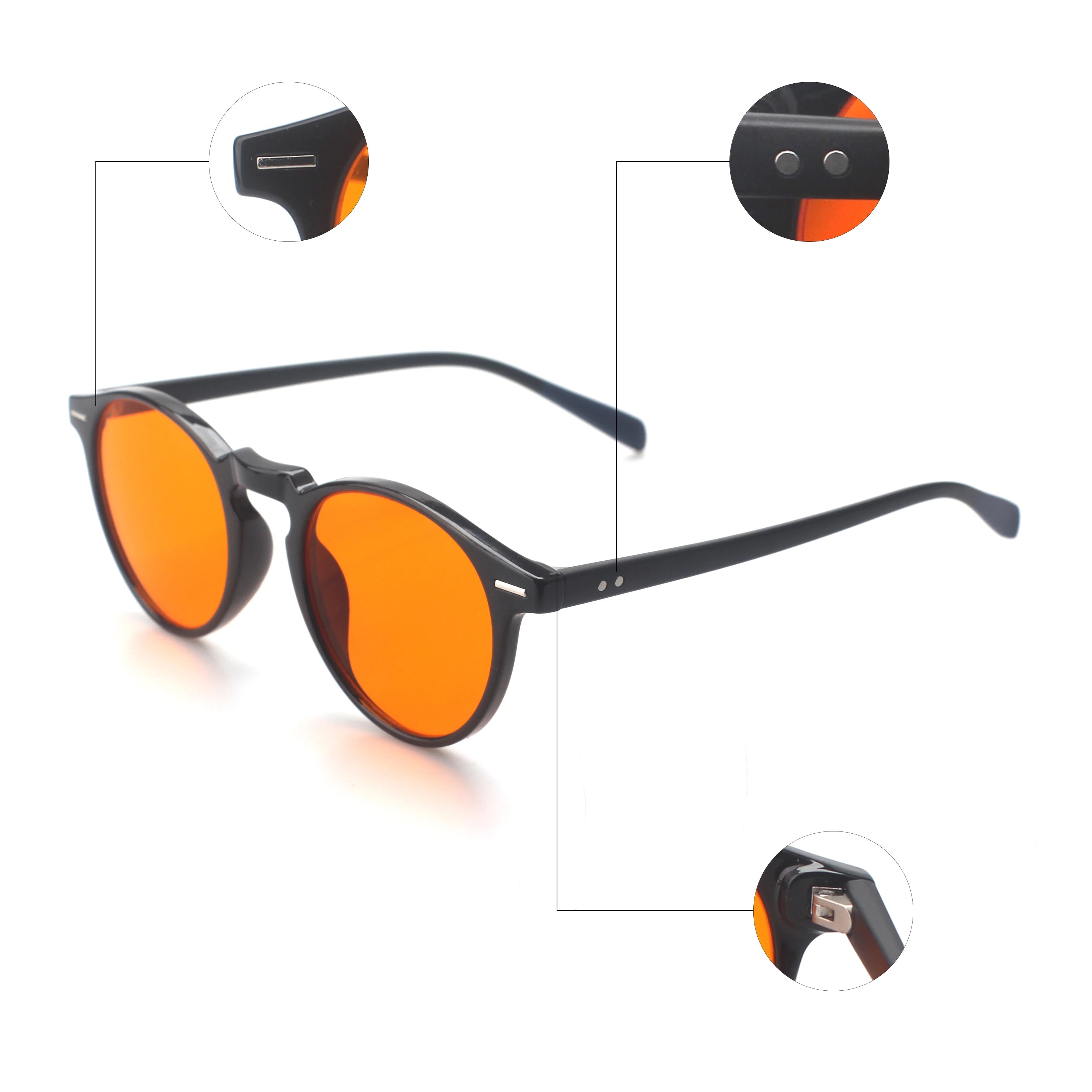 New Design Fashion Optical Factory Direct Women Men Yellow Orangered Lens Eyeglasses Blue Light Blocking TR90 Frames Glasses