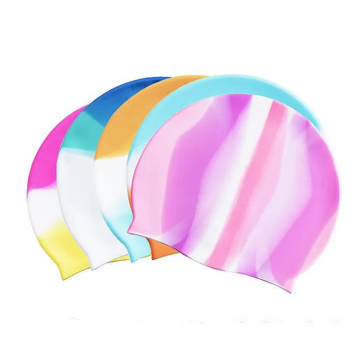 Custom Design Waterproof Silicone Swimming Hats Cheap College Swim Hat