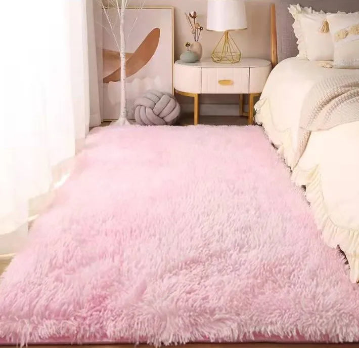 Modern Soft Non Slip Living Room Fashion Fluffy Microfiber PV Fleece Area Carpets