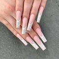 Wholesale Best Gray Wave Medium Hand Painted Press on Nails for Women