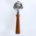Wooden Espresso Coffee Tools Accessories 58mm Stainless Steel Basket and Bottomless  Wood Coffee Portafilter Handle