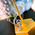 CAOSHI New Design Musical Note Necklace CZ Jewelry Copper Brass Pendant Chains with Stainless Steel Necklaces for Women