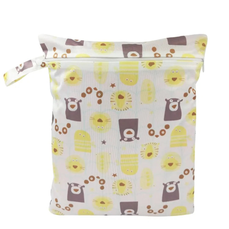 Polyester Nappies Bag Wet/Dry Storage Pouch Portable Waterproof Bags for Diaper Pockets 30x40cm
