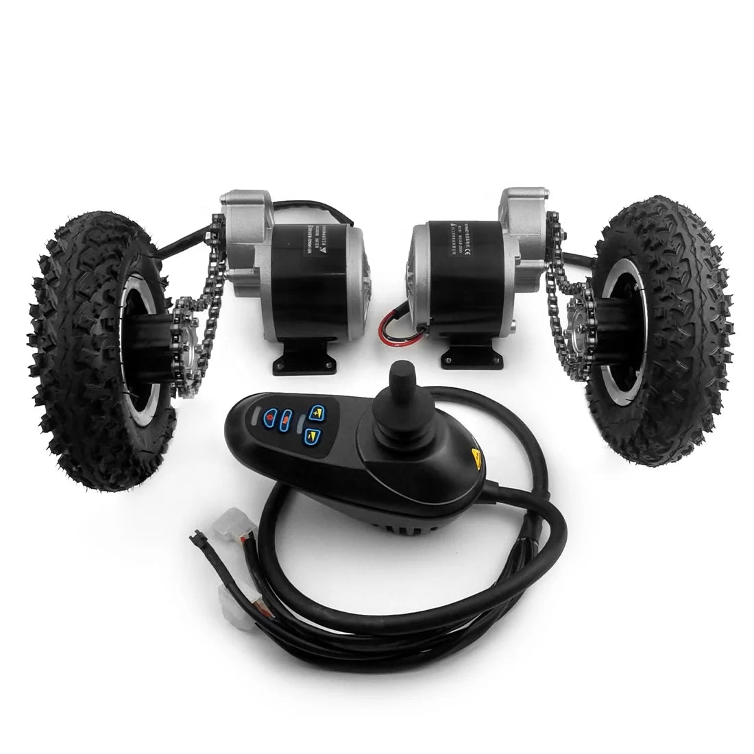L-faster 24V Dual Drive 350W Electric Dolly Cart Lightweight Transport Wheelchair Conversion Kit With Joystick Controller