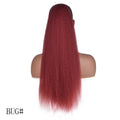 Yaki Drawstring Natural Ponytail for Black Women Heat Resistant Brown Synthetic Ponytails Hair Piece Extension