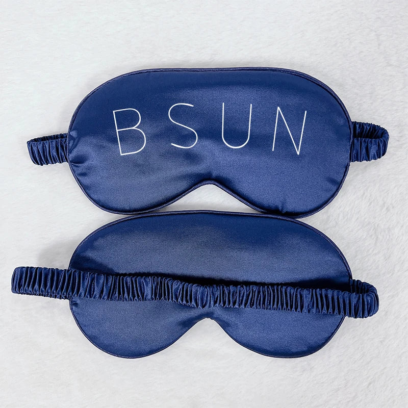 Hot Sell Custom Logo Label Silk Satin Soft Eye Mask with Sleeping