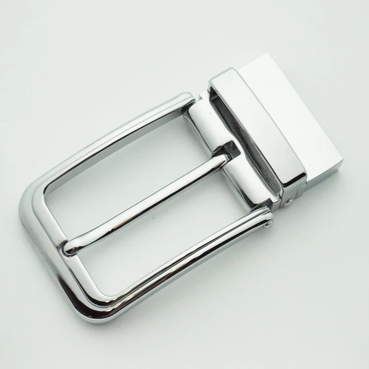 2025 Factory New Design Fashion 35mm Metal Alloy Custom Turning Reversible Strap Buckle Belt for Men