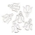 DIY Making Findings Handmade Tibetan Jewelry Hollow Guardian Angel 20x12mm Antique Bronze Silver Color Charms Pendant