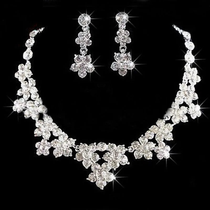 Original Shiny Diamond Bridal Necklace Jewelry Set Happiness Hot Chain Wedding Accessories Fine Jewelry Jewelry Sets