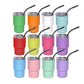 Hot Sale MIX 12 Colors 3oz Stainless Steel Colored Tumbler Shotglass with Metal Straw 3oz Sublimation Cute Mini Cup